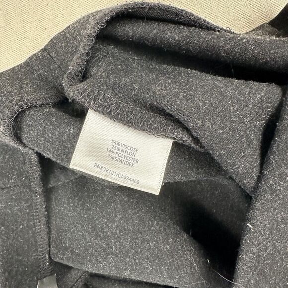 Eileen Fisher Pants Women’s 4 Heathered Black Straight Leg Stretch Elastic Waist - Picture 13 of 16